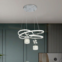 Modern LED Crystal Pendant Light P371-52cm - Galaxy Lighting NZ