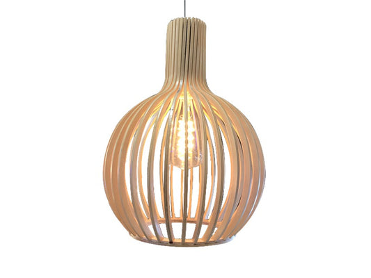 Wooden Pendant Light, Three Sizes P401-20cm(DEM0) - Galaxy Lighting NZ