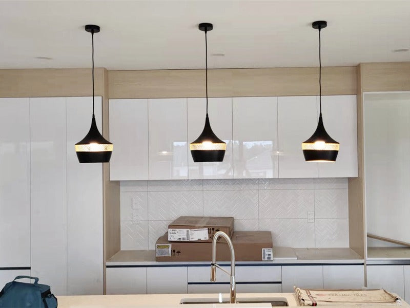Black Modern Pendant Light P406-B - Galaxy Lighting NZ