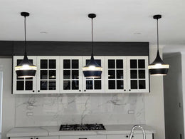 Black Modern Pendant Light P406-B - Galaxy Lighting NZ