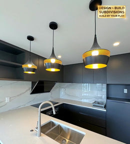 Black Modern Pendant Light P406-B - Galaxy Lighting NZ