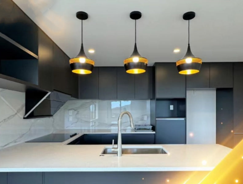 Black Modern Pendant Light P406-B - Galaxy Lighting NZ
