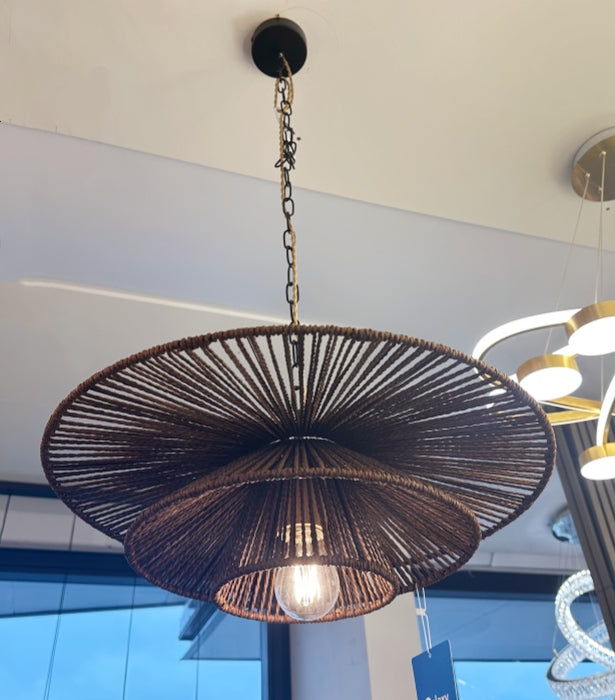 Hemp Rope Pendant Light P407-500 - Galaxy Lighting NZ