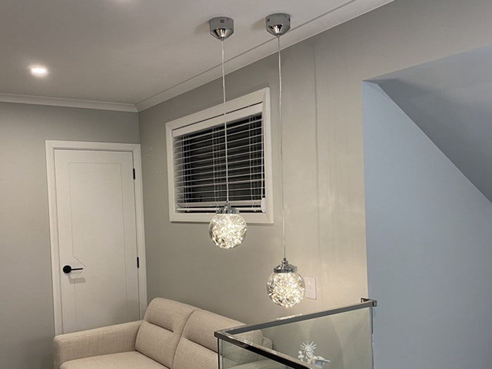 Smokey Grey LED Pendant Light, Single Light P410-20W