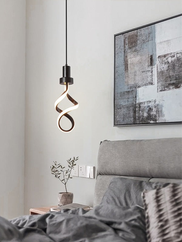 Black Color Modern LED Pendant Bedside/Bathroom Feature Light P411 - Galaxy Lighting NZ
