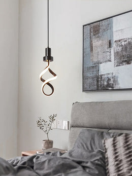 Black Color Modern LED Pendant Bedside/Bathroom Feature Light P411 - Galaxy Lighting NZ