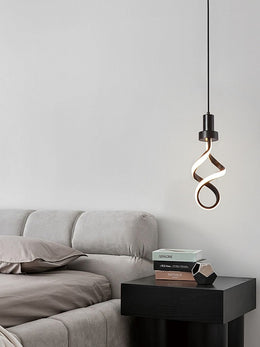 Black Color Modern LED Pendant Bedside/Bathroom Feature Light P411 - Galaxy Lighting NZ