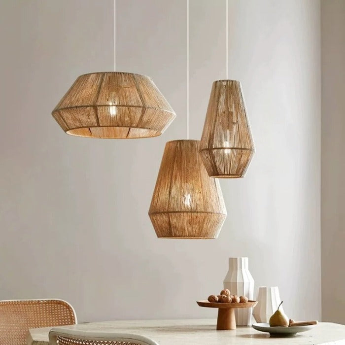 Hemp Rope Pendant Light P414 - Galaxy Lighting NZ