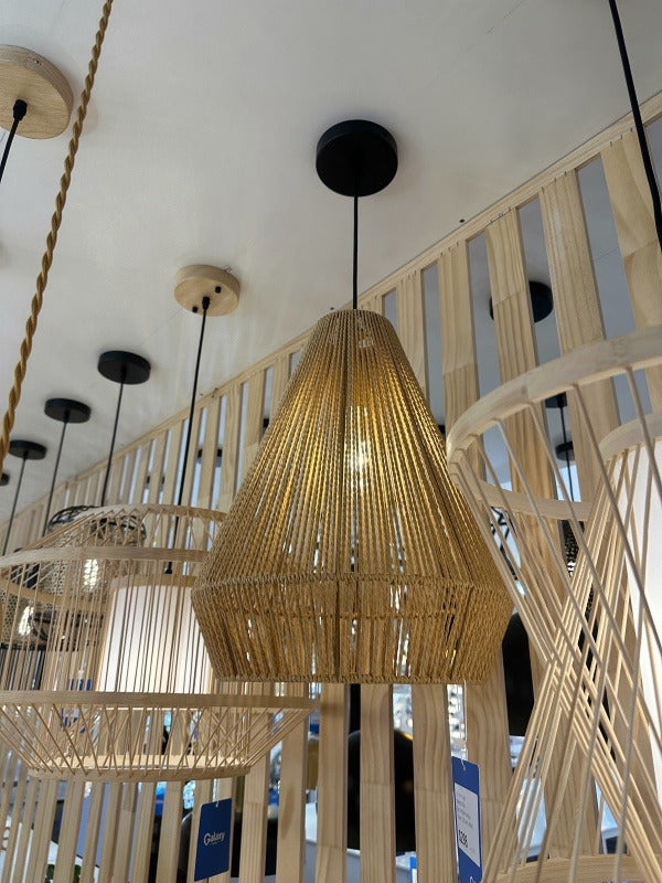 Hemp Rope Pendant Light P414 - Galaxy Lighting NZ