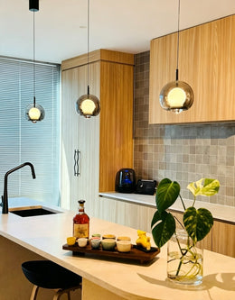 FREE LIFTING Grey Colour LED Pendant Light/Bedside Feature Light P416