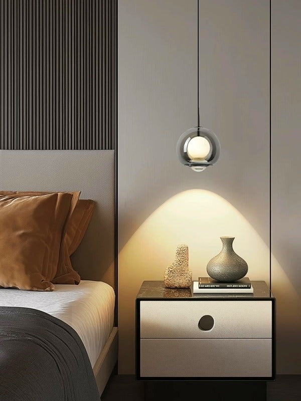 FREE LIFTING Grey Colour LED Pendant Light/Bedside Feature Light P416 - Galaxy Lighting NZ
