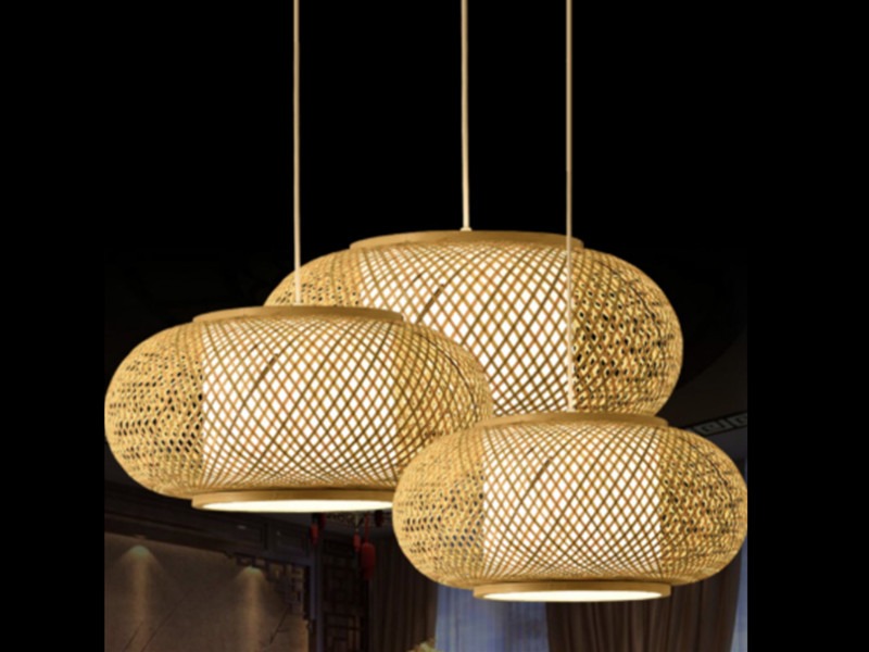 Rattan Pendant Light P418-60cm - Galaxy Lighting NZ