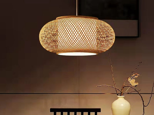 Rattan Pendant Light P418-60cm - Galaxy Lighting NZ