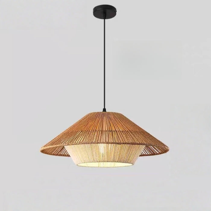 Hemp Rope Pendant Light P419-500 - Galaxy Lighting NZ