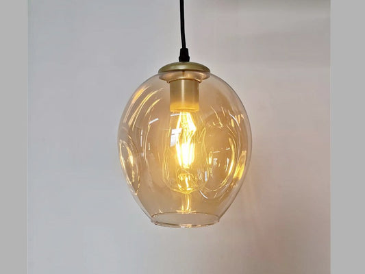 Amber Colour Pendant Light P422-Amber - Galaxy Lighting NZ