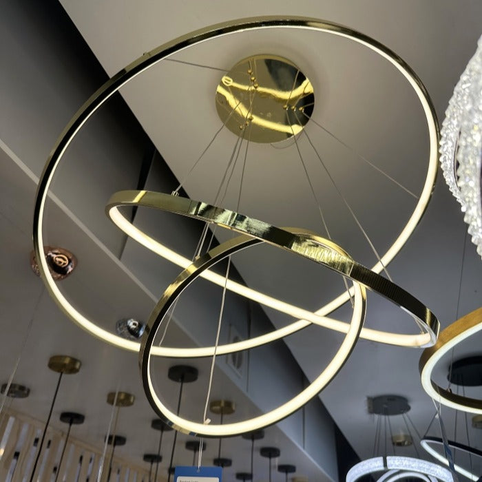 Modern LED Pendant Light P427-Gold-80cm - Galaxy Lighting NZ