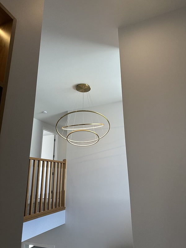Modern LED Pendant Light P427-Gold-80cm - Galaxy Lighting NZ