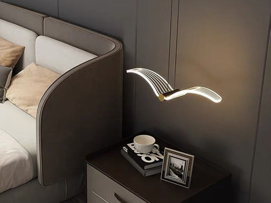Stylish Acrylic Sea Gull LED Pendant Bedside Feature Light P431 - Galaxy Lighting NZ