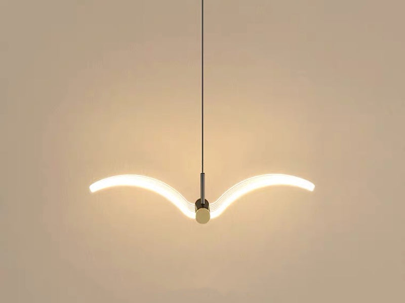 Stylish Acrylic Sea Gull LED Pendant Bedside Feature Light P431 - Galaxy Lighting NZ