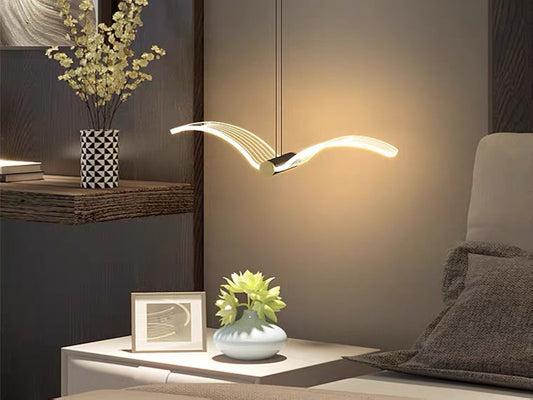 Stylish Acrylic Sea Gull LED Pendant Bedside Feature Light P431 - Galaxy Lighting NZ