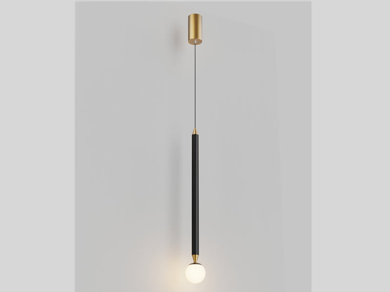 Slim Modern Black LED Pendant Bedside/Bathroom feature Light P432(DEMO)) - Galaxy Lighting NZ