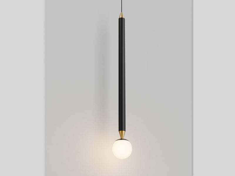 Slim Modern Black LED Pendant Bedside/Bathroom feature Light P432(DEMO)) - Galaxy Lighting NZ