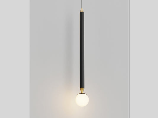 Slim Modern Black LED Pendant Bedside/Bathroom feature Light P432(DEMO)) - Galaxy Lighting NZ