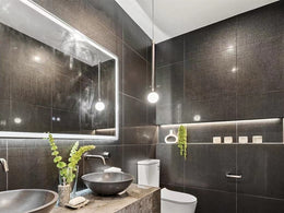 Slim Modern Black LED Pendant Bedside/Bathroom feature Light P432(DEMO)) - Galaxy Lighting NZ