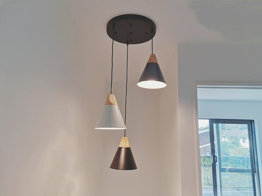 Nordic Timber Style Pendant Light P438-40cm - Galaxy Lighting NZ