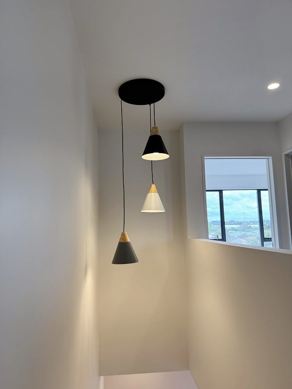 Nordic Timber Style Pendant Light P438-40cm - Galaxy Lighting NZ