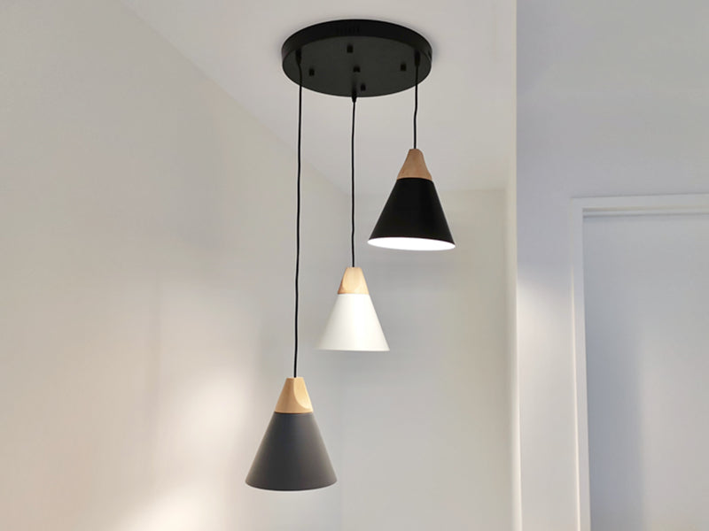 Nordic Timber Style Pendant Light P438-40cm - Galaxy Lighting NZ