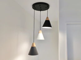 Nordic Timber Style Pendant Light P438-40cm - Galaxy Lighting NZ