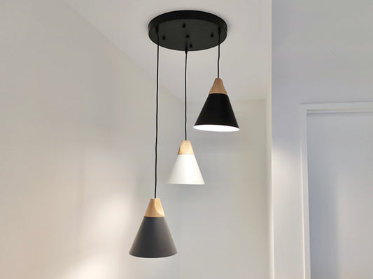 Nordic Timber Style Pendant Light P438-40cm - Galaxy Lighting NZ