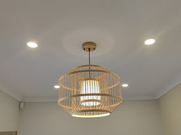 Rattan Pendant Light P440-500 - Galaxy Lighting NZ