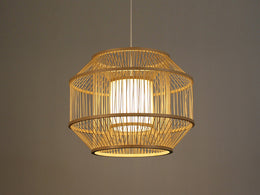 Rattan Pendant Light P440-500 - Galaxy Lighting NZ