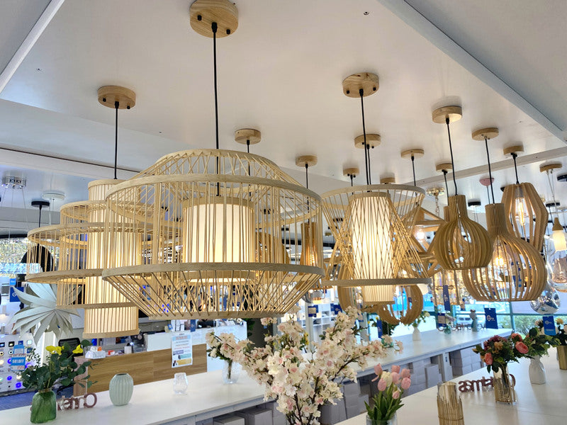 Rattan Pendant Light P167-35cm - Galaxy Lighting NZ