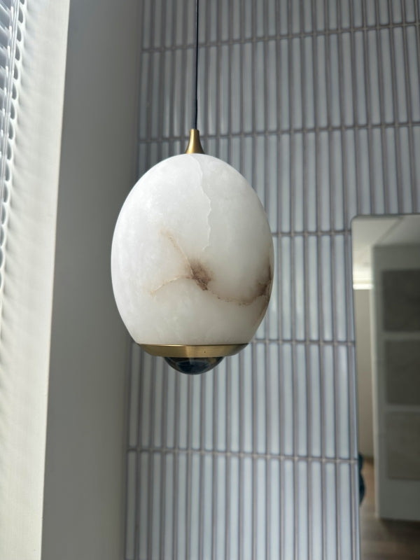 FREE LIFTING ALABASTER LED Pendant Light/Bedside Feature Light P444 - Galaxy Lighting NZ