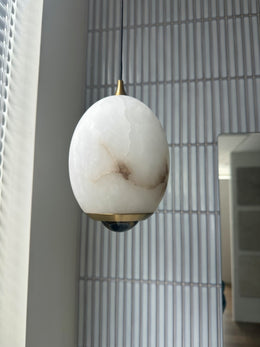 FREE LIFTING ALABASTER LED Pendant Light/Bedside Feature Light P444 - Galaxy Lighting NZ