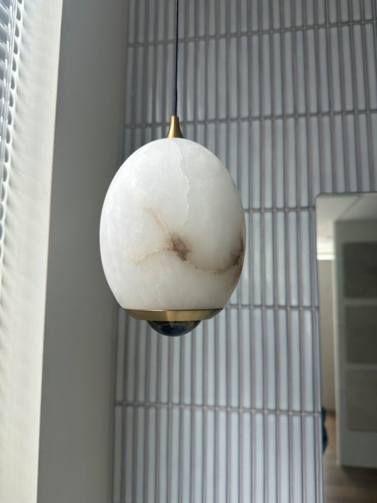 FREE LIFTING ALABASTER LED Pendant Light/Bedside Feature Light P444 - Galaxy Lighting NZ