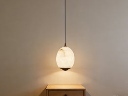 FREE LIFTING ALABASTER LED Pendant Light/Bedside Feature Light P444 - Galaxy Lighting NZ
