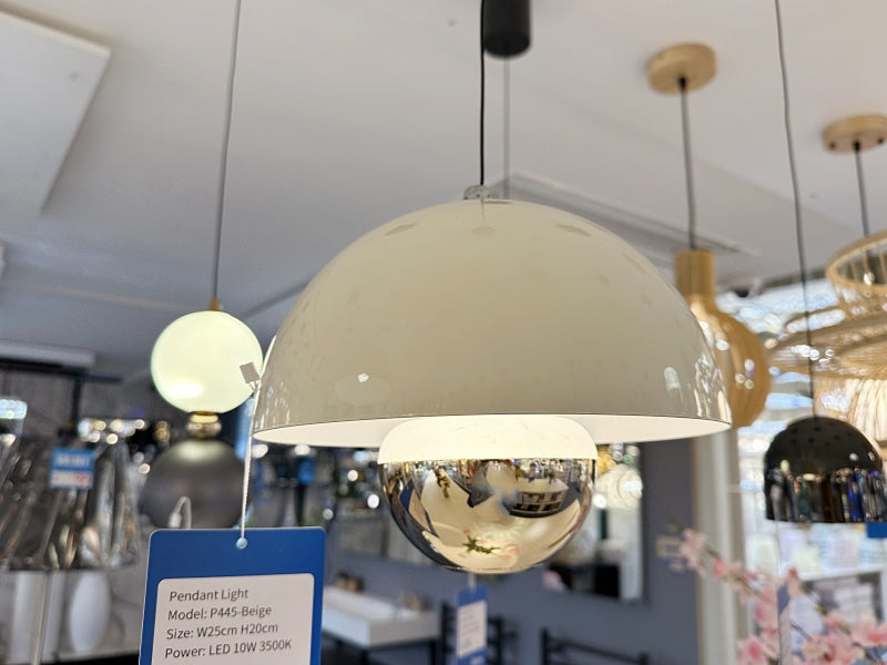 FREE LIFTING Beige Colour LED Pendant Light/Bedside Feature Light P445-Beige - Galaxy Lighting NZ