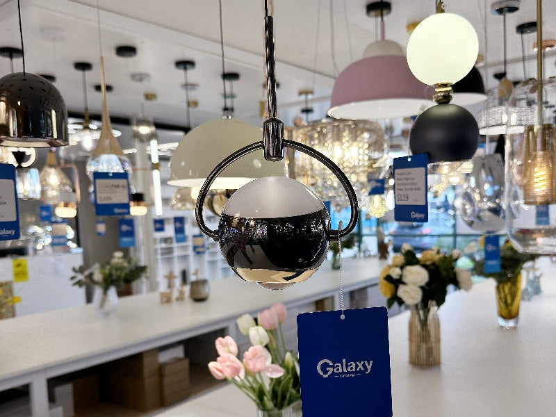 FREE LIFTING Black Colour LED Pendant Light/Bedside Feature Light P446-B - Galaxy Lighting NZ