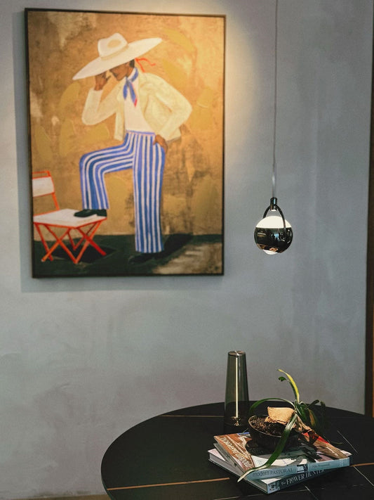 FREE LIFTING Black Colour LED Pendant Light/Bedside Feature Light P446-B