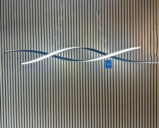 LED Pendant Kitchen Light, Black Double Spiral Shape P447-1.8M