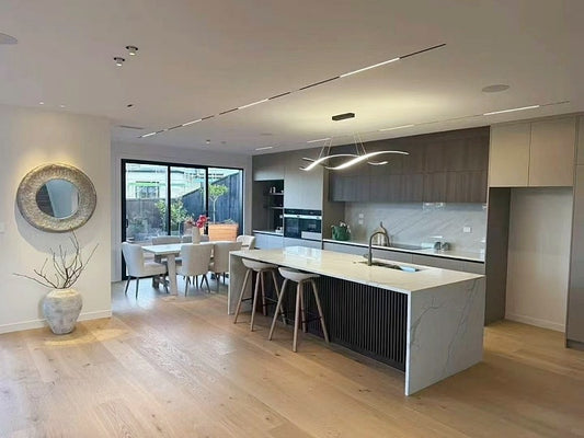 LED Pendant Kitchen Light, Black Double Spiral Shape P447-1.8M - Galaxy Lighting NZ