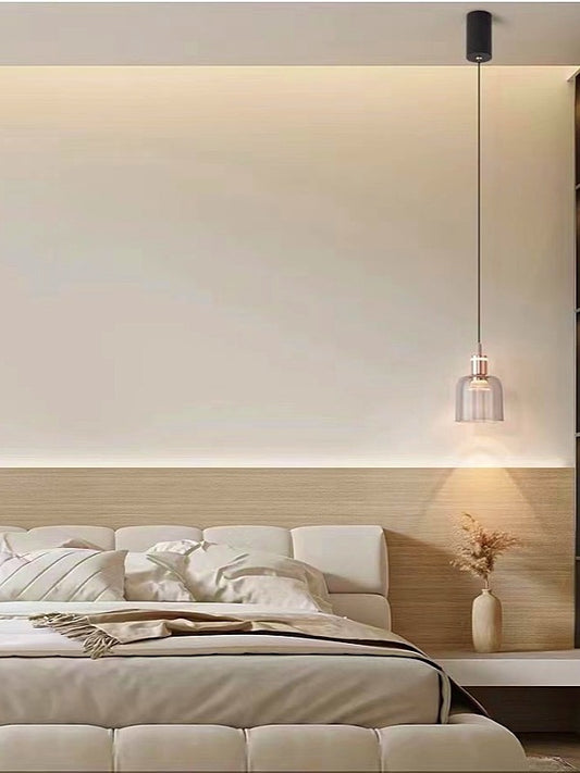 Smokey Grey RETRACTABLE LED Pendant Light/Bedside Light P459 - Galaxy Lighting NZ