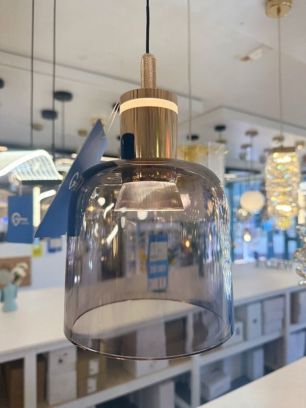 Smokey Grey RETRACTABLE LED Pendant Light/Bedside Light P459 - Galaxy Lighting NZ