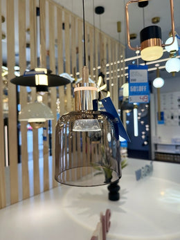 Smokey Grey RETRACTABLE LED Pendant Light/Bedside Light P459 - Galaxy Lighting NZ