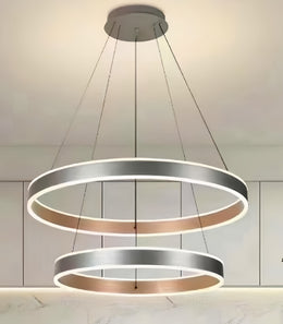 Remote Control Grey and Gold Color Change LED Pendant Light P468-600 - Galaxy Lighting NZ