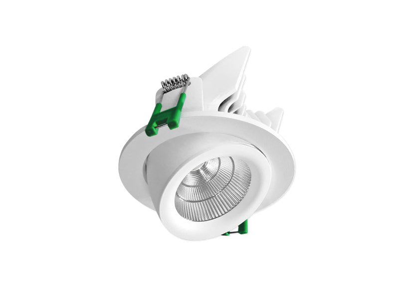 12W White Gimble Recessed LED Downlight R-GDL894 - Galaxy Lighting NZ